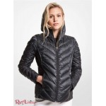 Женская Куртка MICHAEL KORS (Reversible Printed Nylon Packable Puffer Jacket) 61104-05 Военно-Морской