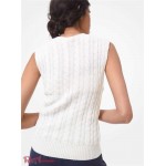 Женский Хелтер MICHAEL KORS (Cable Cashmere Halter) 48934-05 Белый