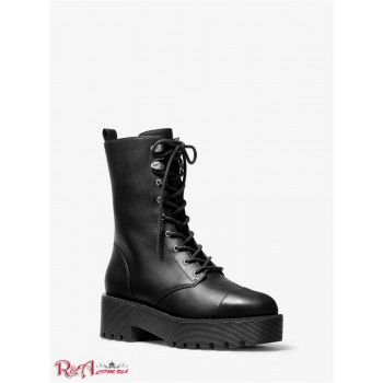 Жіночі Черевики (Bryce Leather Platform Combat Boot) 65654-05 Чорний
