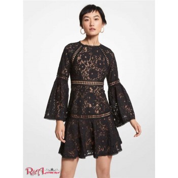 Женское Платье (Floral Lace Bell-Sleeve Dress) 65004-05 черный