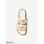 Женские Сандалии MICHAEL KORS (Stark Studded Leather Slide Sandal) 65284-05 lt cream