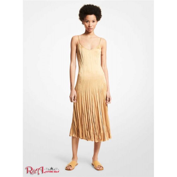 Женское Платье MICHAEL KORS (Crushed Satin Charmeuse Slip Dress) 65204-05 Wheat