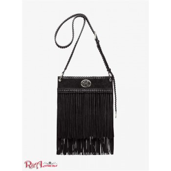 Женская Сумка Мессенджер (Monogramme Fringed Suede Messenger Bag) 65444-05 черный