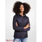 Женская Куртка MICHAEL KORS (Reversible Printed Nylon Packable Puffer Jacket) 61104-05 Военно-Морской