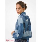 Женская Куртка MICHAEL KORS (Patchwork Denim Jacket) 60854-05 средняя мытье
