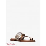 Женские Сандалии MICHAEL KORS (Pratt Two-Tone Python Embossed Leather Sandal) 61324-05 натуральный комбо