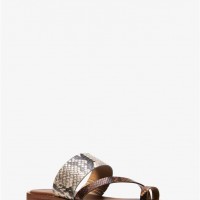 Жіночий Сандалі (Pratt Two-Tone Python Embossed Leather Sandal) 61324-05 натуральний комбо