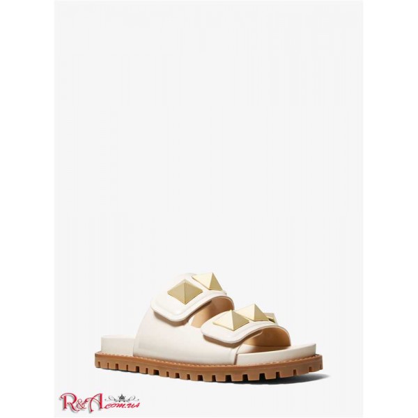 Женские Сандалии MICHAEL KORS (Stark Studded Leather Slide Sandal) 65284-05 lt cream