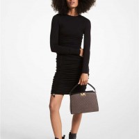 Женское Платье (Stretch Viscose Ruched Dress) 65034-05 Черный