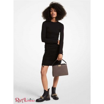 Женское Платье (Stretch Viscose Ruched Dress) 65034-05 Черный