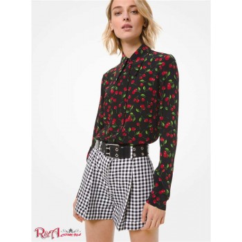 Женская Рубашка (Cherry Silk Crepe De Chine Shirt) 61575-05 Малиновый