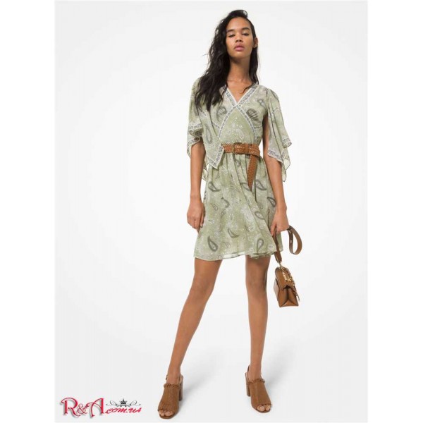 Женское Платье MICHAEL KORS (Paisley Georgette Handkerchief-Sleeve Dress) 53075-05 армия