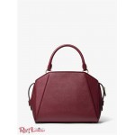 Женская Сумка Сэтчел MICHAEL KORS (Cleo Medium Saffiano Leather Satchel) 65535-05 Dk Berry