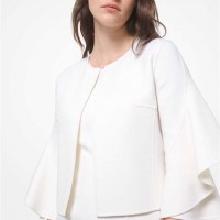 Женский Кардиган (Stretch Boucle Ruffle-Sleeve Cardigan) 61085-05 Белый