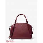 Женская Сумка Сэтчел MICHAEL KORS (Cleo Medium Saffiano Leather Satchel) 65535-05 Dk Berry