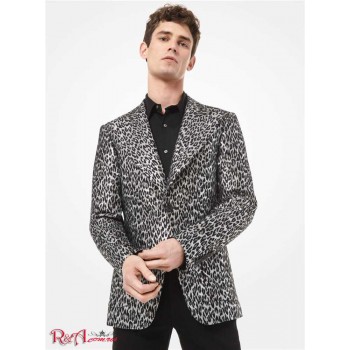 Чоловічий Блейзер (Leopard Metallic Wool Jacquard Blazer) 48725-05 срібло