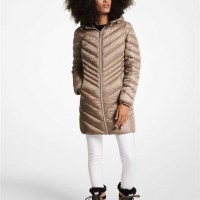 Женский Пуховик (Quilted Nylon Packable Puffer Coat) 61115-05 Taupe