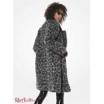 Жіноче Пальто MICHAEL KORS (Leopard Jacquard Cocoon Coat) 48475-05 gunmetal