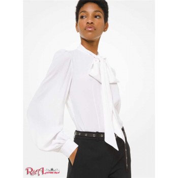 Женская Блузка (Silk Georgette Bow Blouse) 53595-05 Белый