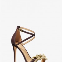 Женские Сандалии (Scarlett Chain Link Leather Sandal) 65275-05 шоколад