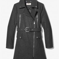Женское Пальто (Wool Blend Zip Front Coat) 48865-05 Charcoal