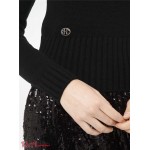 Женский Свитер MICHAEL KORS (Monogram Cashmere Sweater) 53255-05 Черный