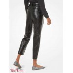 Женские Штаны MICHAEL KORS (Faux Leather Pleated Pants) 60925-05 черный