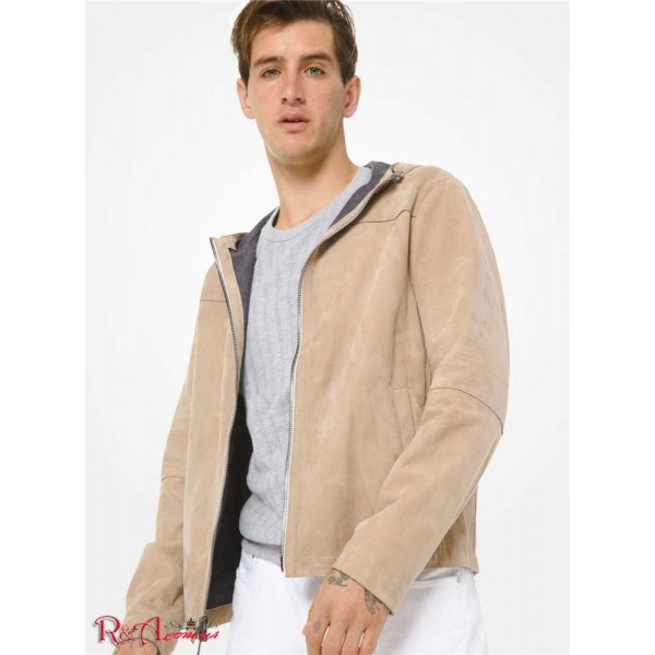 Мужская Куртка MICHAEL KORS (Bonded Suede Hooded Jacket) 48615-05 Oatmeal