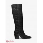 Женские Ботинки MICHAEL KORS (Loni Crocodile Embossed Leather Boot) 65645-05 Черный