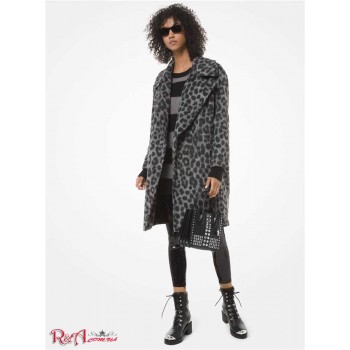 Жіноче Пальто (Leopard Jacquard Cocoon Coat) 48475-05 gunmetal