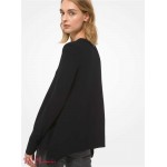 Женский Свитер MICHAEL KORS (Draped Cashmere Asymmetric Sweater) 65155-05 черный
