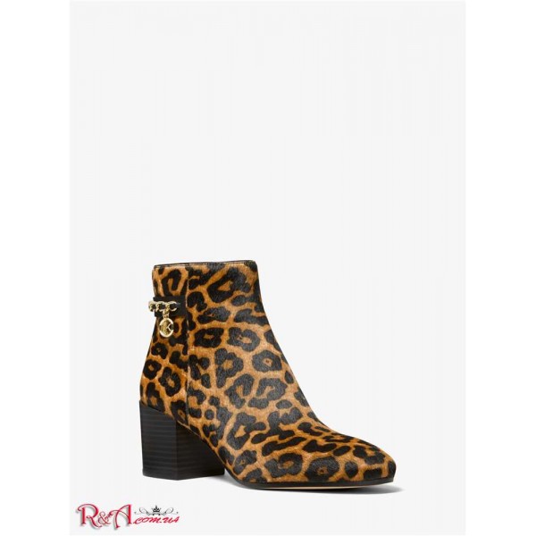 Женские Ботинки MICHAEL KORS (Elsa Leopard Print Calf Hair Ankle Boot) 61205-05 butterscoch