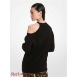 Жіночий Світшот MICHAEL KORS (Cotton Blend Asymmetric Cutout Sweatshirt) 61175-05 чорний