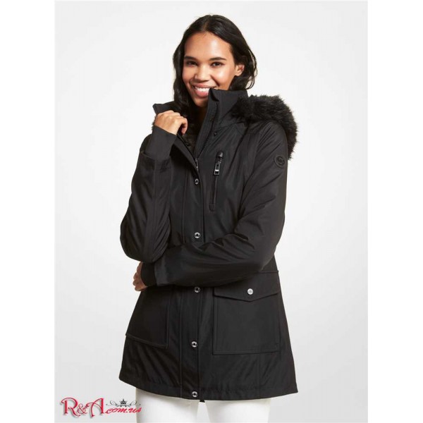 Женская Парка MICHAEL KORS (Faux Fur Trim Hooded Parka) 65075-05 Черный