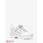 Жіночі Снікерси MICHAEL KORS (Brooke Leather and Scuba Trek Sneaker) 61355-05 оптичний білий