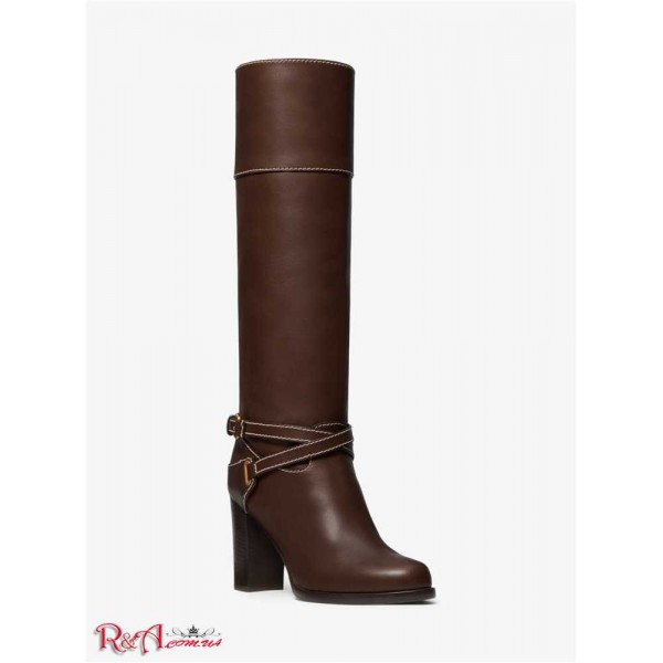 Женские Ботинки MICHAEL KORS (Derry Embellished Leather Boot) 61245-05 Nutmeg