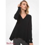 Женский Свитер MICHAEL KORS (Draped Cashmere Asymmetric Sweater) 65155-05 черный