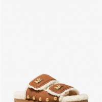 Жіночий Сандалі (Stark Embellished Suede and Faux Shearling Slide Sandal) 65285-05 багаж