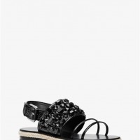 Жіночий Сандалі (Lafayette Embellished Snakeskin Sandal) 49225-05 чорний