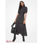Женское Платье Рубашка MICHAEL KORS (Paisley Silk Georgette Tie-Neck Shirtdress) 65245-05 slate multi