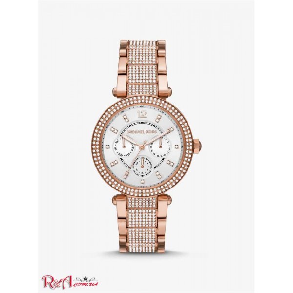 Жіночий Годинник MICHAEL KORS (Oversized Parker Pave Rose Gold-Tone Watch) 60885-05 рожевий золото