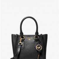 Жіноча Сумка Сетчел (Kris Small Pebbled Leather Satchel) 61635-05 Чорний