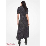 Женское Платье Рубашка MICHAEL KORS (Paisley Silk Georgette Tie-Neck Shirtdress) 65245-05 slate multi