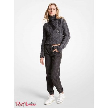 Жіночий Светр (Cable Merino Wool Blend Sweater) 60985-05 дербі верес