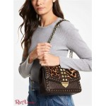 Женская Сумка на Плечо MICHAEL KORS (SoHo Large Studded Printed Calf Hair and Logo Shoulder Bag) 65555-05 коричневый мульти