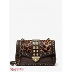 Женская Сумка на Плечо MICHAEL KORS (SoHo Large Studded Printed Calf Hair and Logo Shoulder Bag) 65555-05 коричневый мульти
