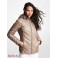 Женская Куртка (Reversible Printed Nylon Packable Puffer Jacket) 61105-05 Taupe