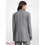 Женский Блейзер MICHAEL KORS (Check Stretch Wool Boyfriend Blazer) 65065-05 черный/белый
