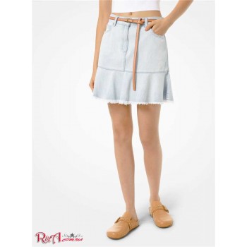 Женская Юбка (Flounce Denim Skirt) 60825-05 Каменная Синяя Стирка