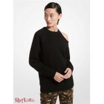 Жіночий Світшот MICHAEL KORS (Cotton Blend Asymmetric Cutout Sweatshirt) 61175-05 чорний